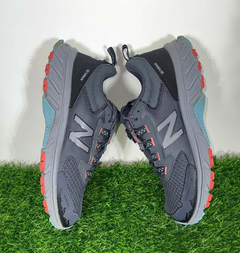 New Balance Women's Gray with Coral Accent Trail Sneakers - Picture 5 of 7